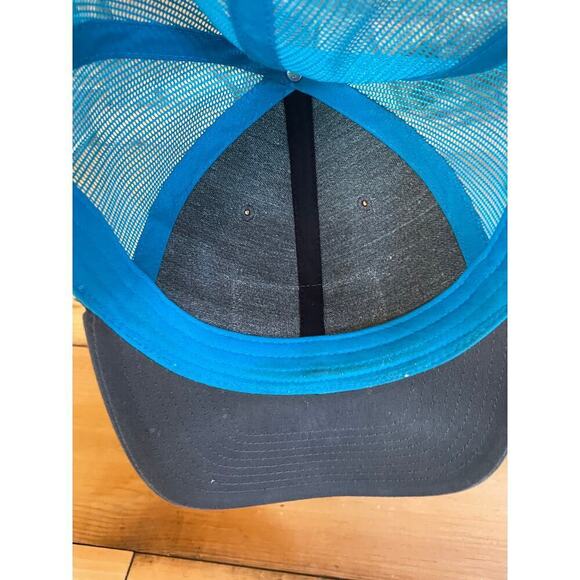 STLHD Teal Grey trucker hat snap back. Mesh Back Fish Logo. Adjustable.Men/Women - Picture 4 of 6